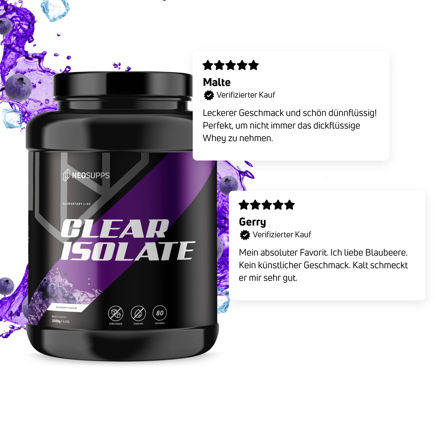 Clear Isolate - Blueberry 2000g