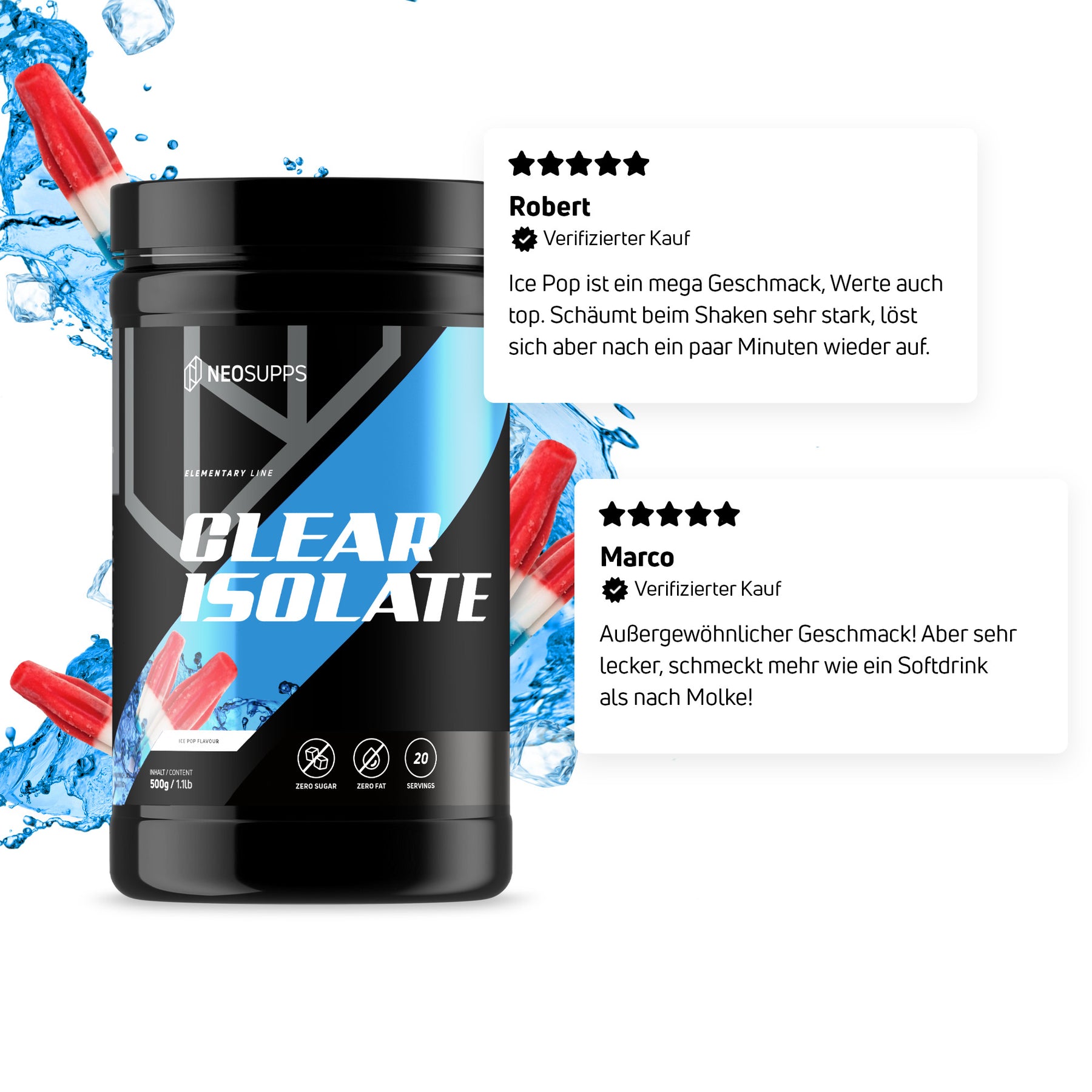 Clear Isolate - Ice Pop 500g