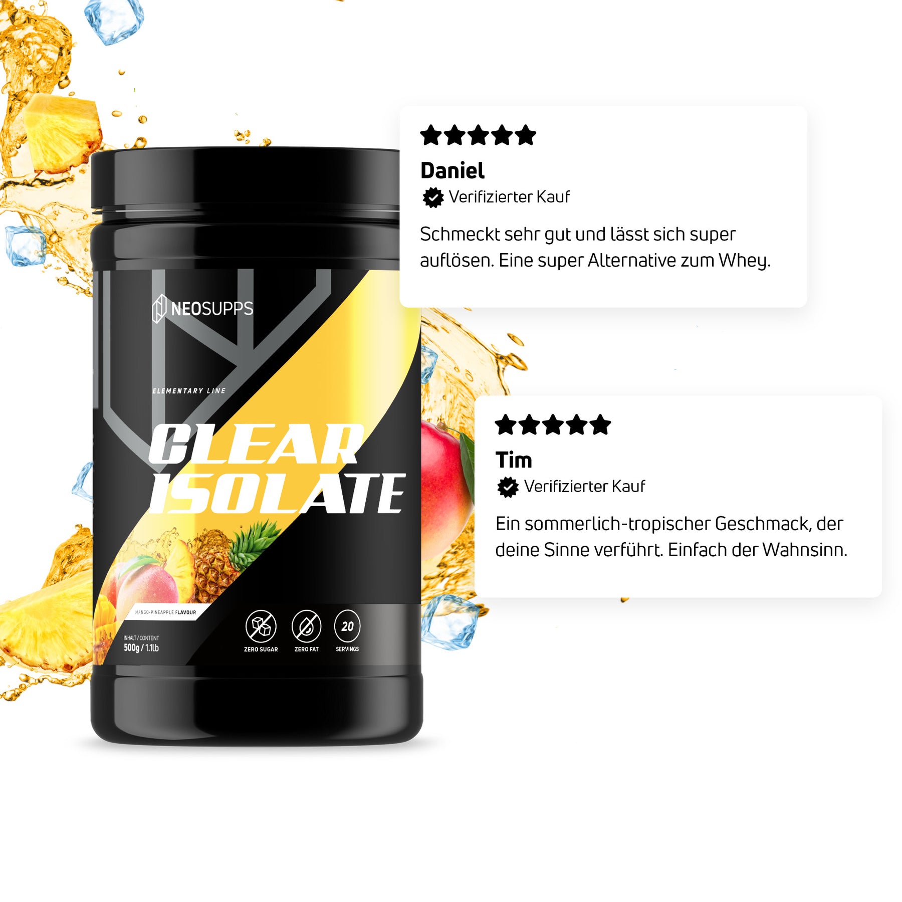 Clear Isolate - Mango-Pineapple 500g