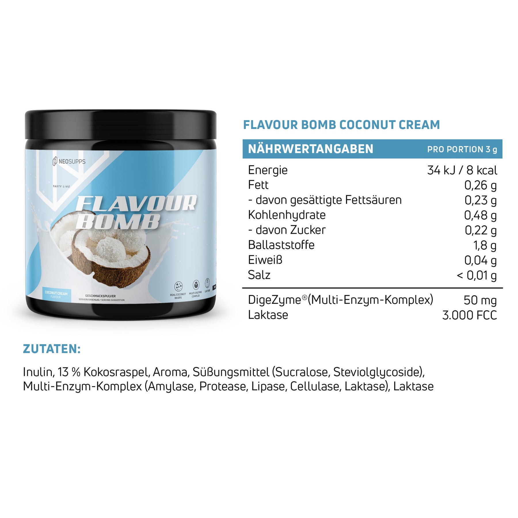 Flavour Bomb - Coconut Cream, 250g