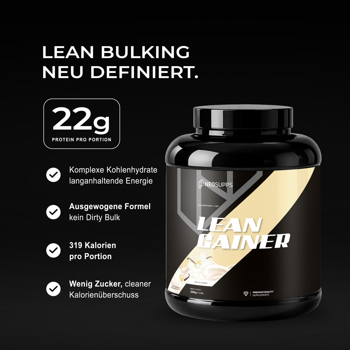 Lean Gainer - Vanilla, 2000g