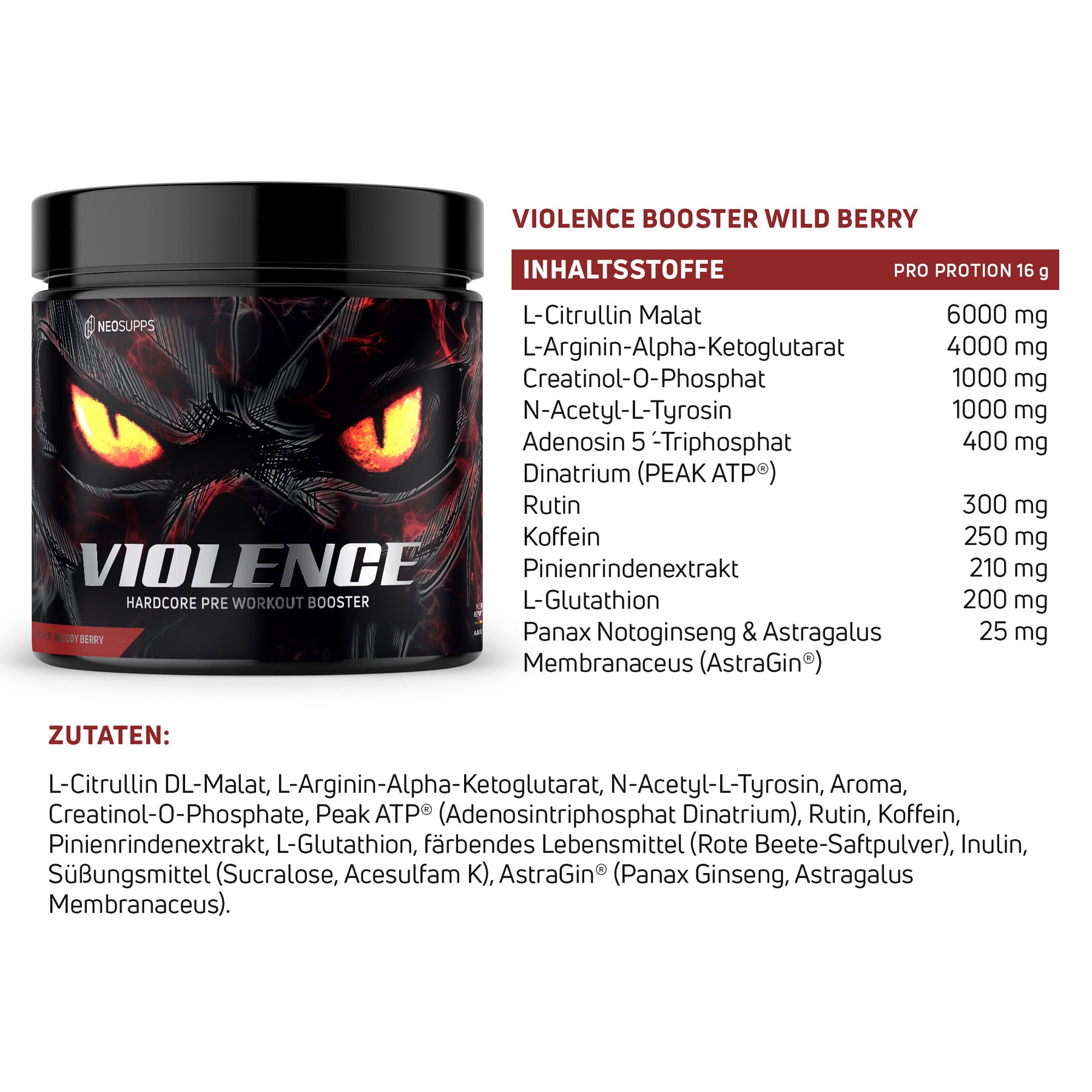 Violence Booster - Bloody Berry, 320g