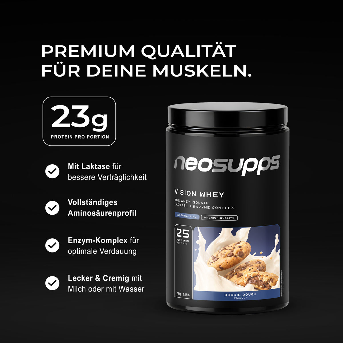 Vision Whey - Cookie Dough, 750g