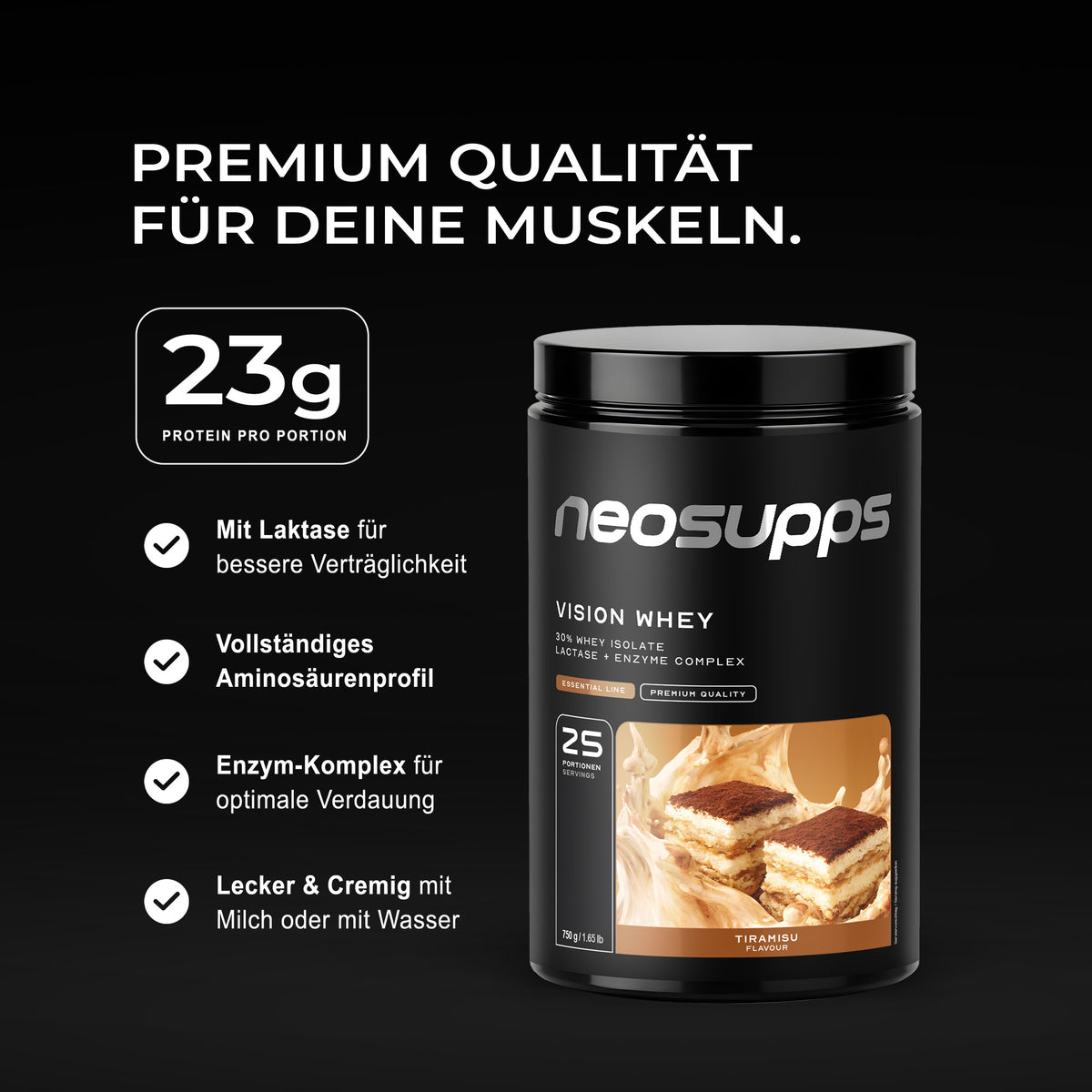 Vision Whey - Tiramisu, 750g