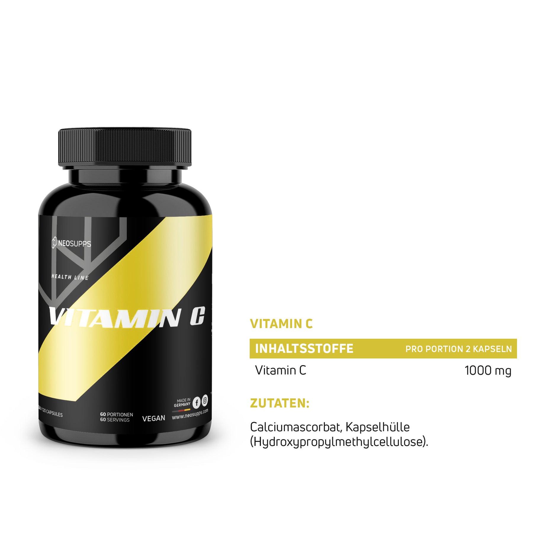 Vitamin C - 120 Kapseln