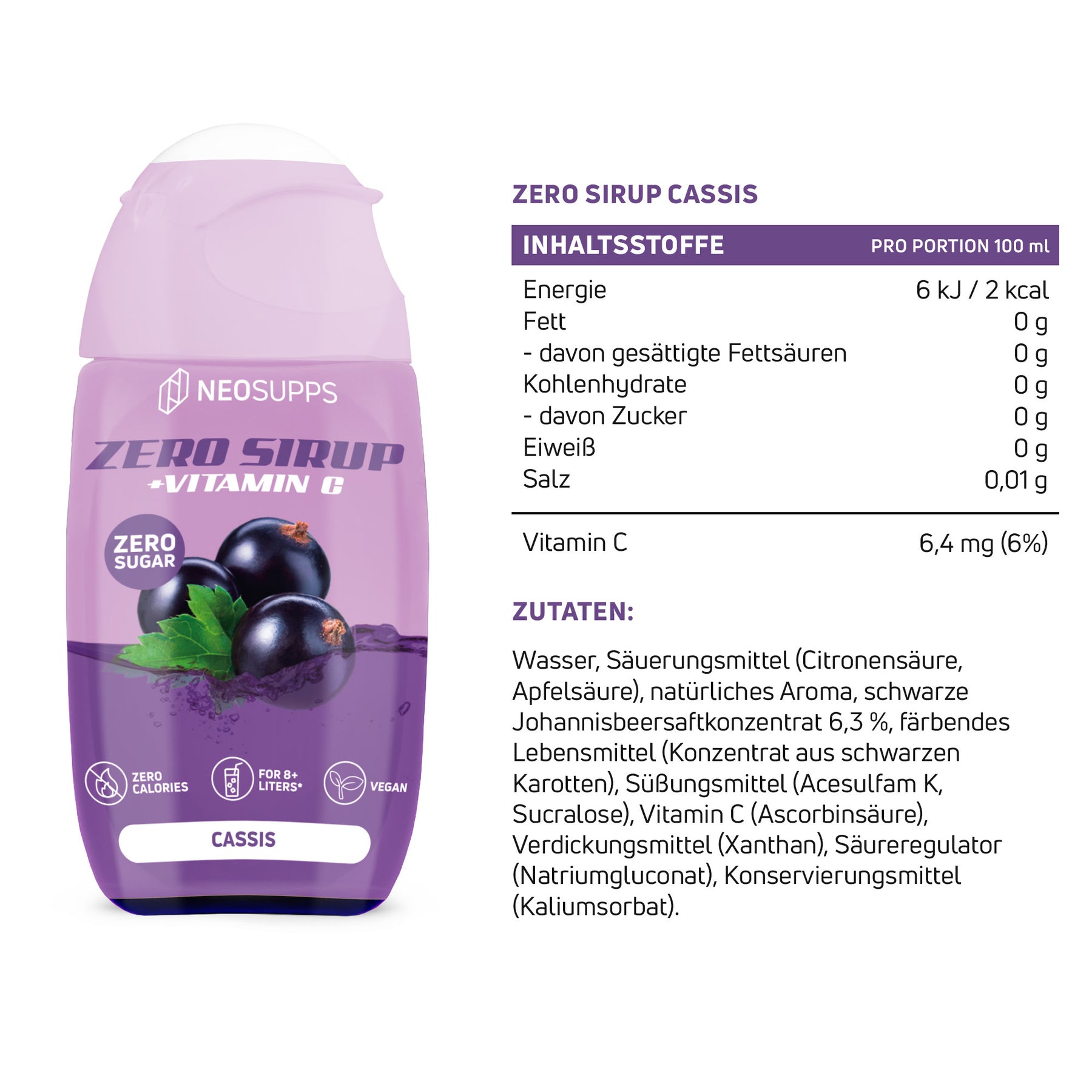 Zero Sirup - Cassis