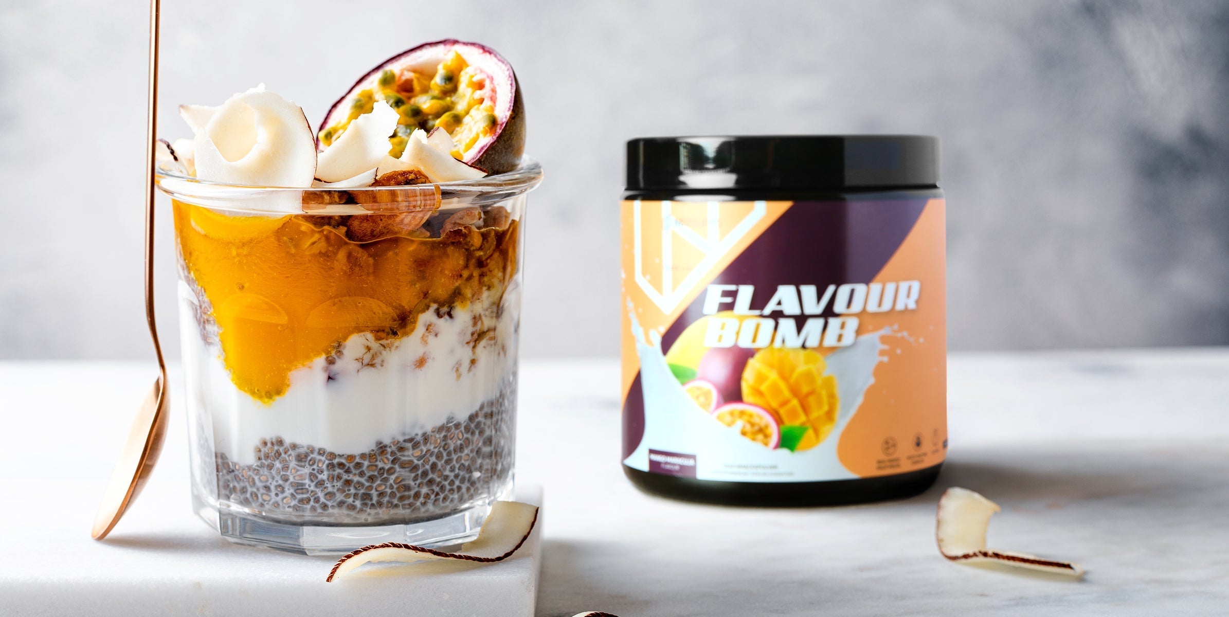 Chia Pudding mit Mango-Maracuja