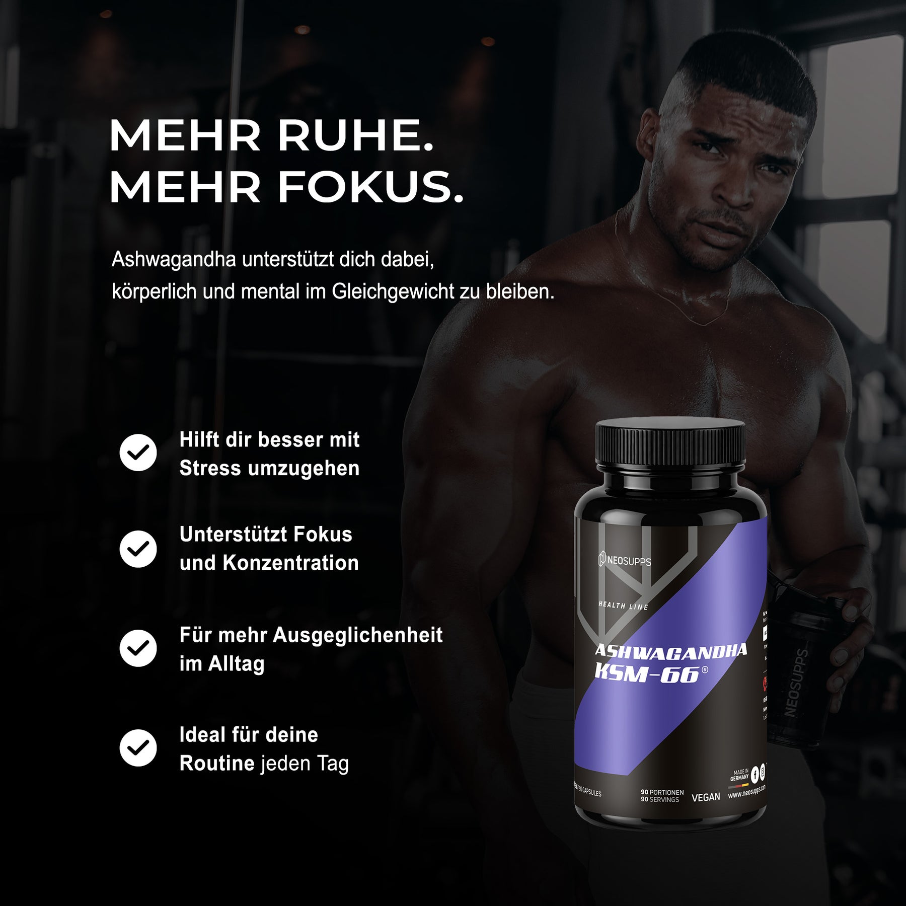 Ashwagandha KSM-66 - 90 Kapseln