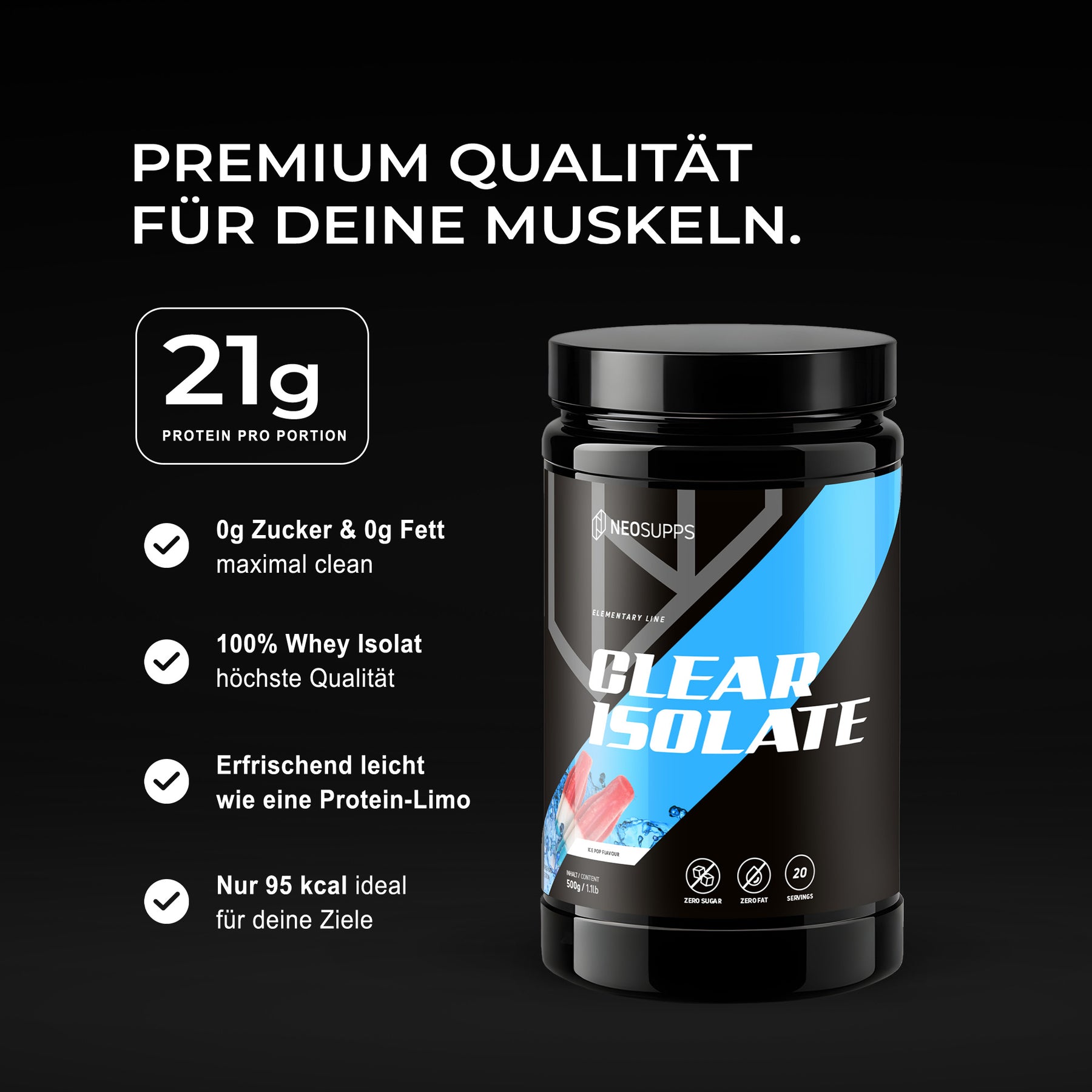 Clear Isolate - Ice Pop 500g