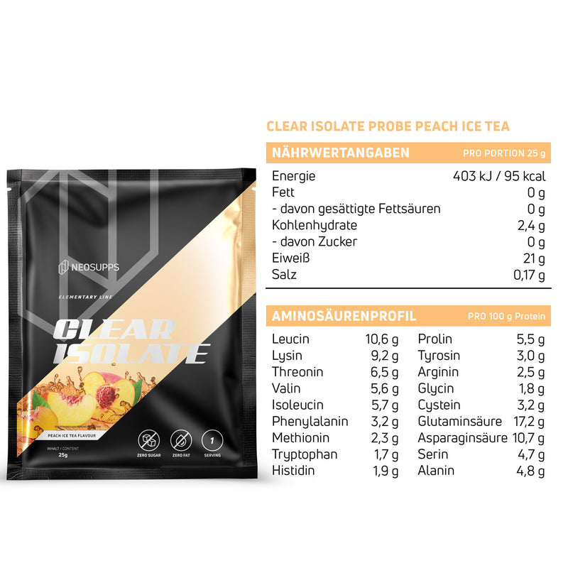 Clear Isolate - Peach Ice Tea, 25g Probe