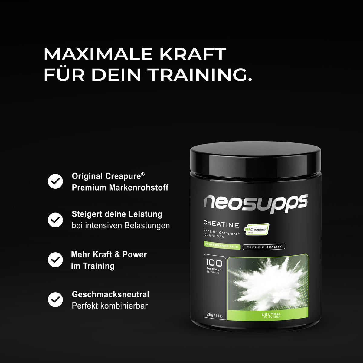 Creatine Made of Creapure® - 500g