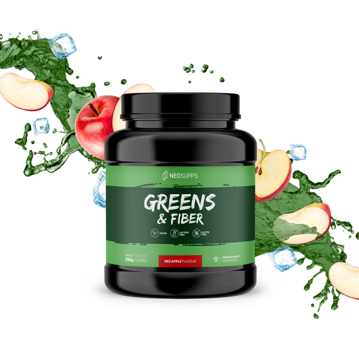 Greens & Fiber - Red Apple, 390g