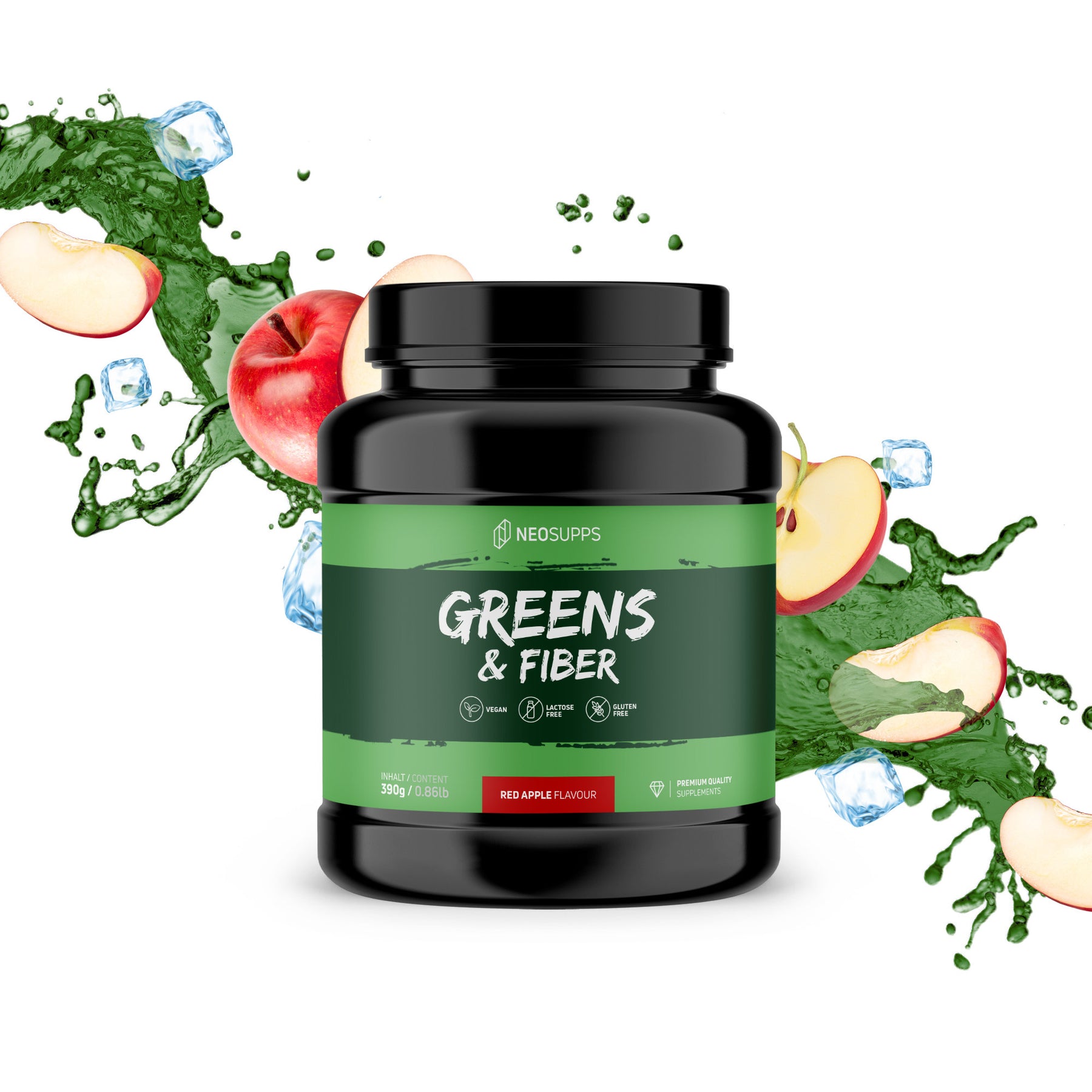 Greens & Fiber - Red Apple, 390g