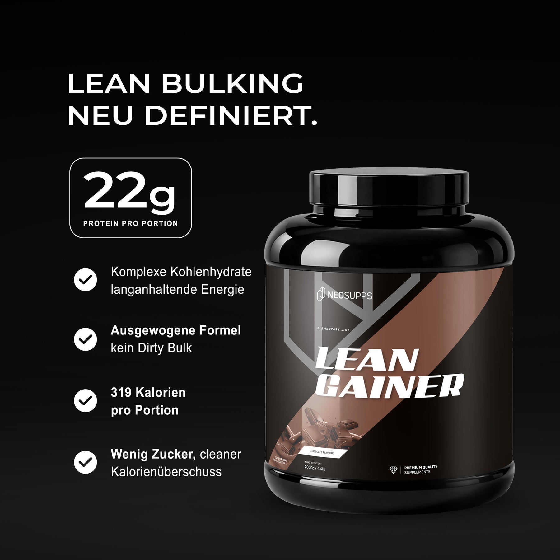 Lean Gainer - Chocolate, 2000g