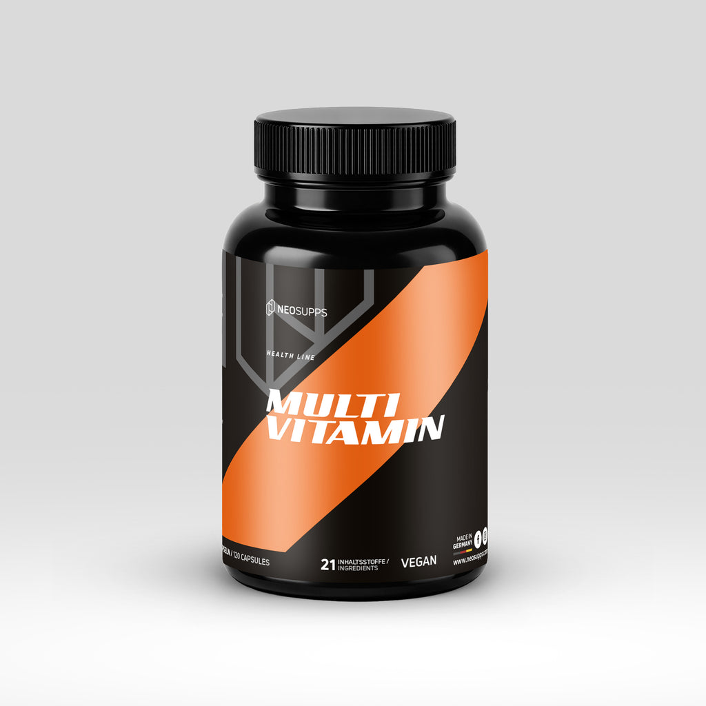Neosupps Multivitamin 120 Kapseln, 21 Vitamine & Spurenelemente, vegan Pulver, Hochdosiert & Vegan, Stärkung des Immunsystems, 4 Monate Vorrat