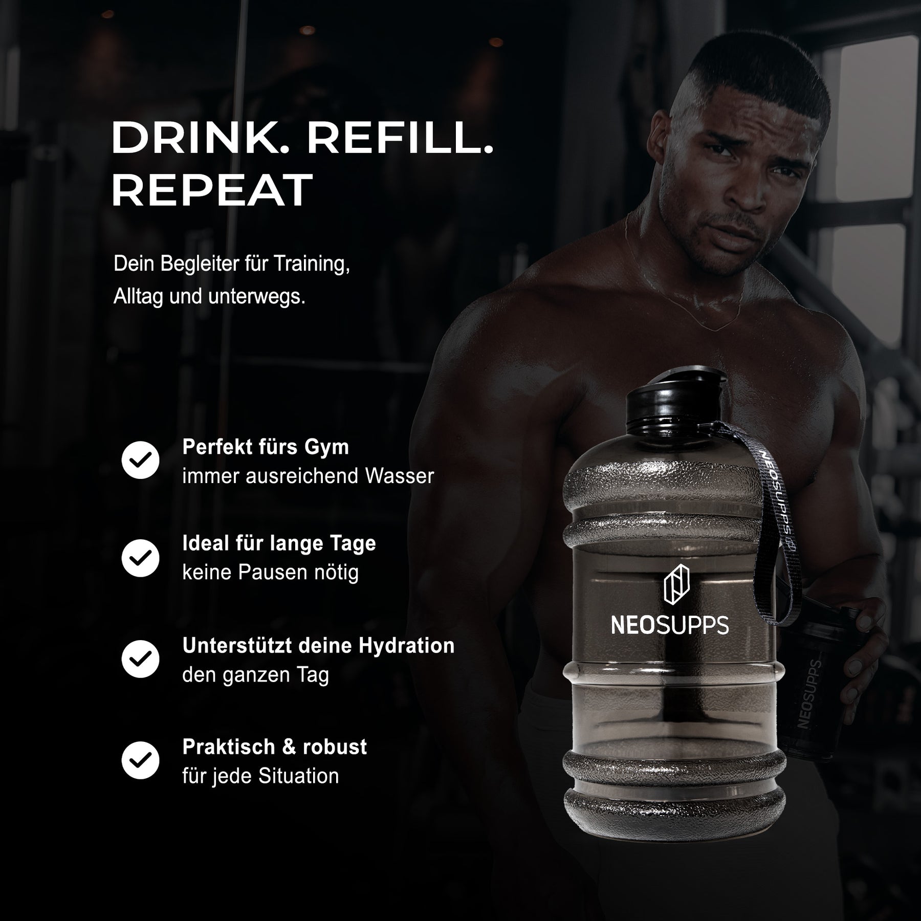 Neosupps Trinkflasche 2,2l