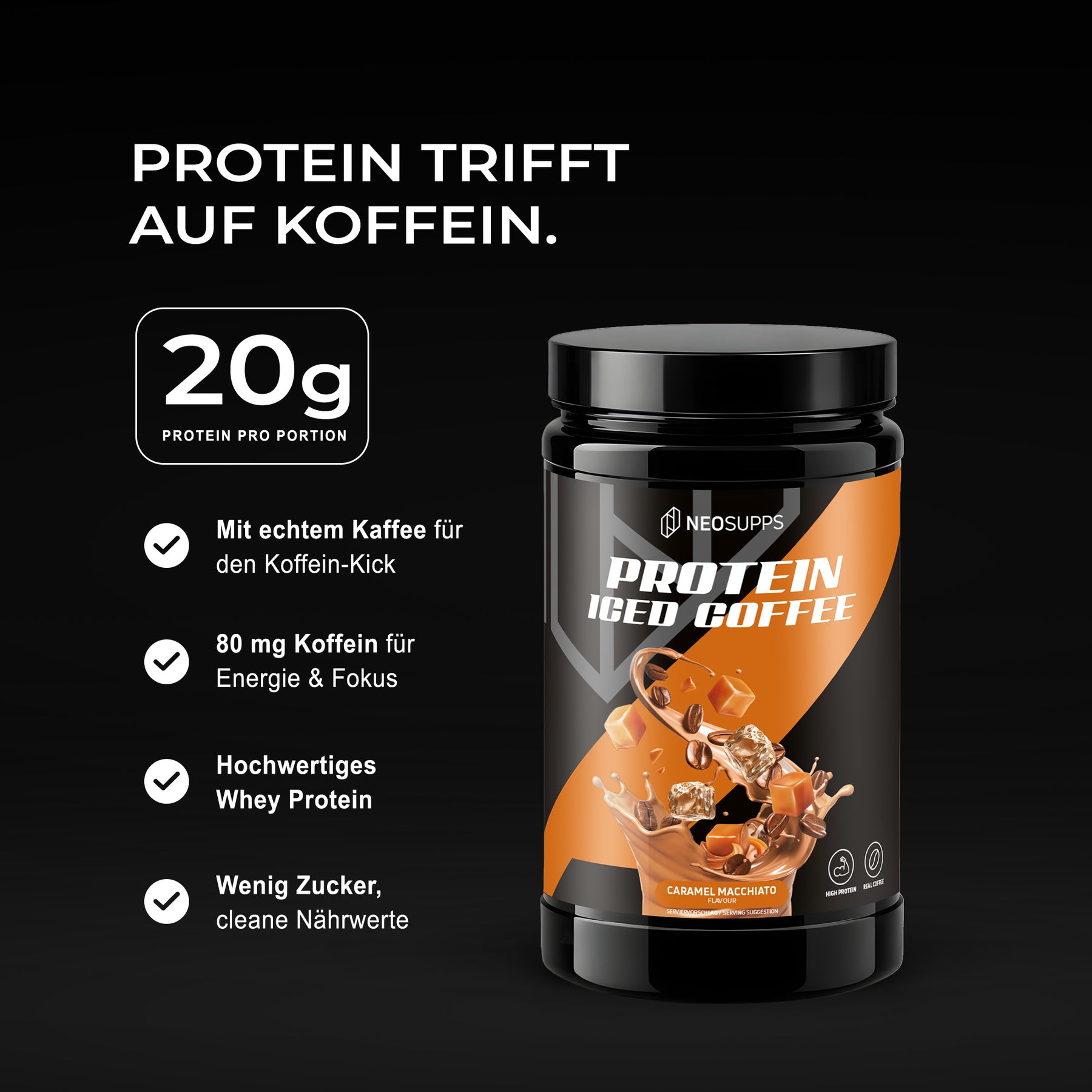 Protein Iced Coffee - Caramel Macchiato, 500g