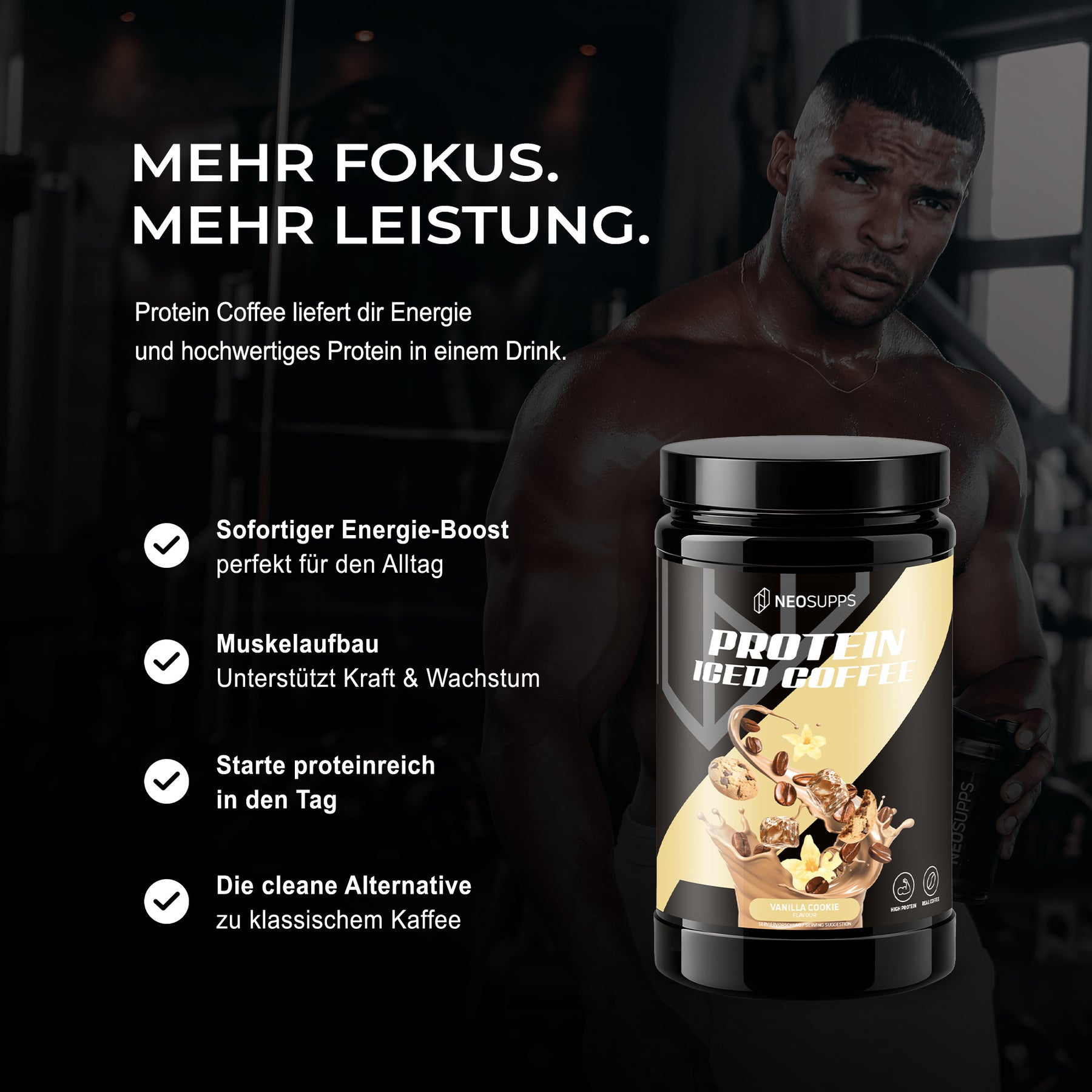 Protein Iced Coffee - Vanilla Cookie, 500g