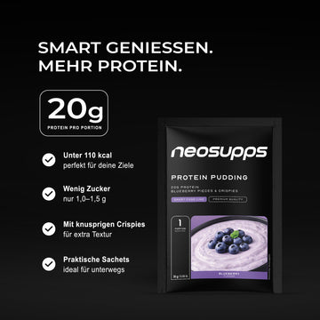Protein Pudding - Blueberry, 15x30g