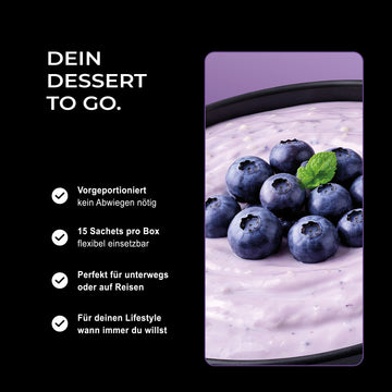 Protein Pudding - Blueberry, 15x30g