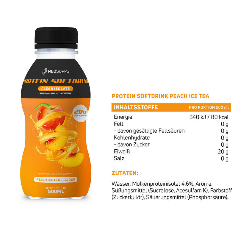 Protein Softdrink - Peach Ice Tea