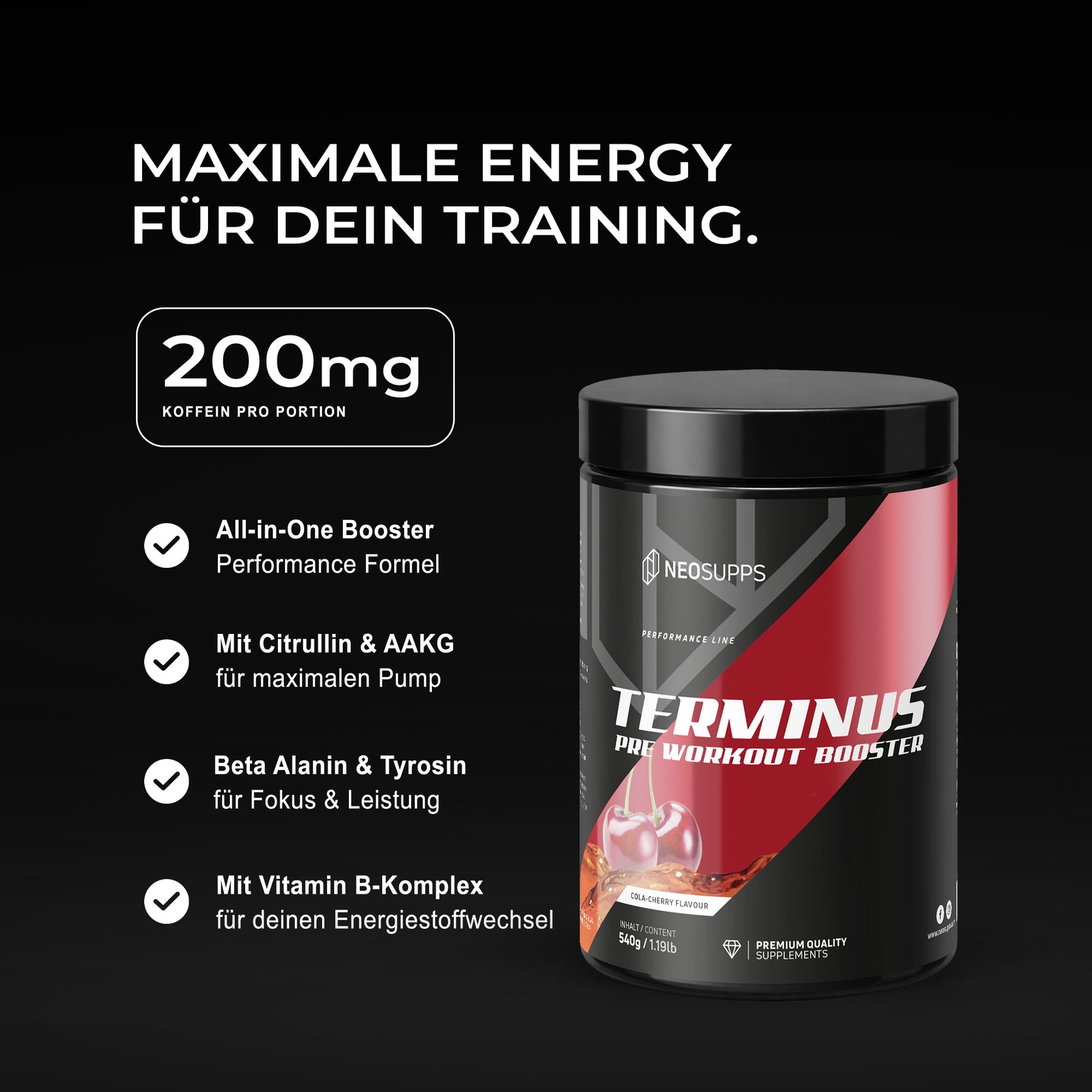 Terminus Booster - Cola-Cherry, 540g