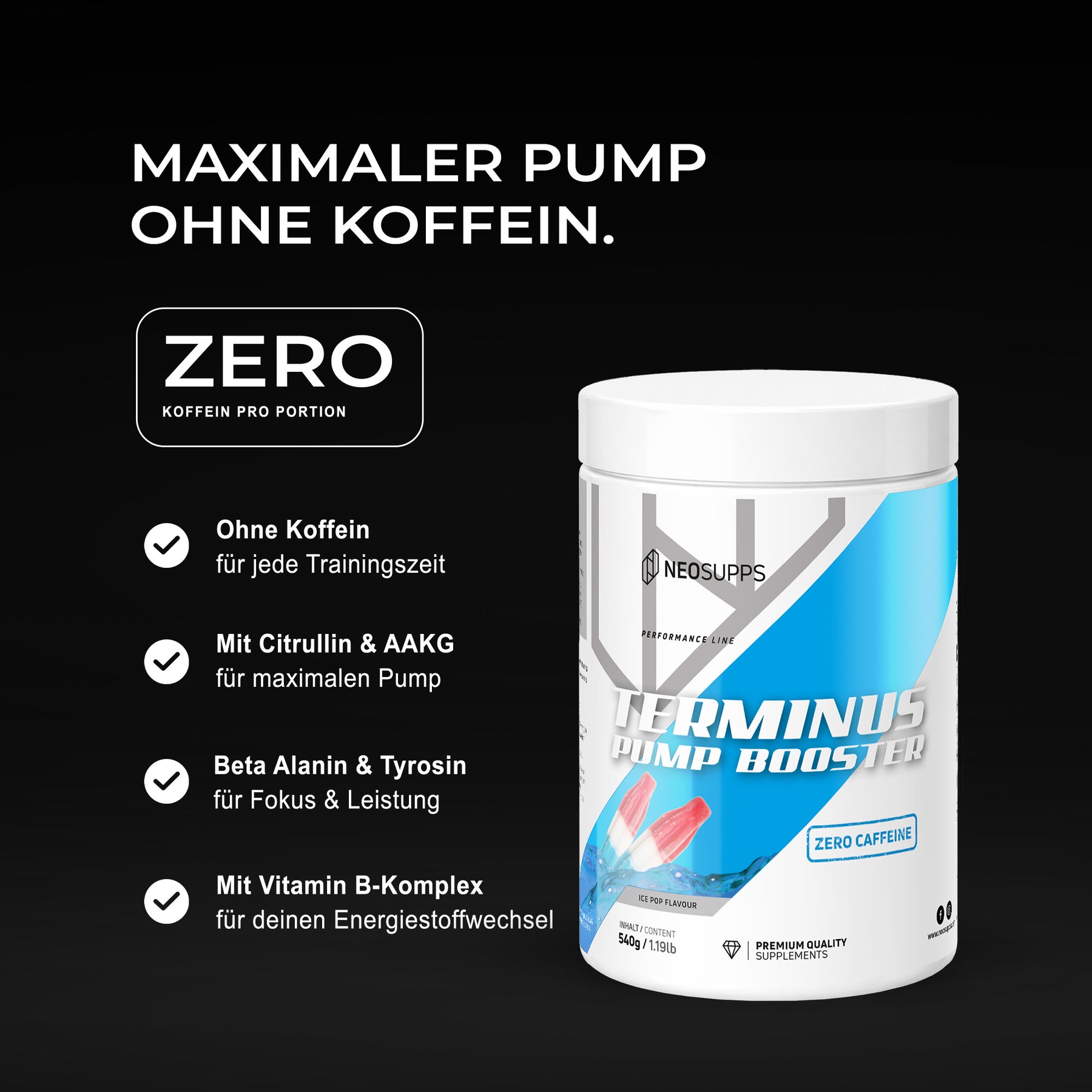 Terminus PUMP - Ice Pop, 540g