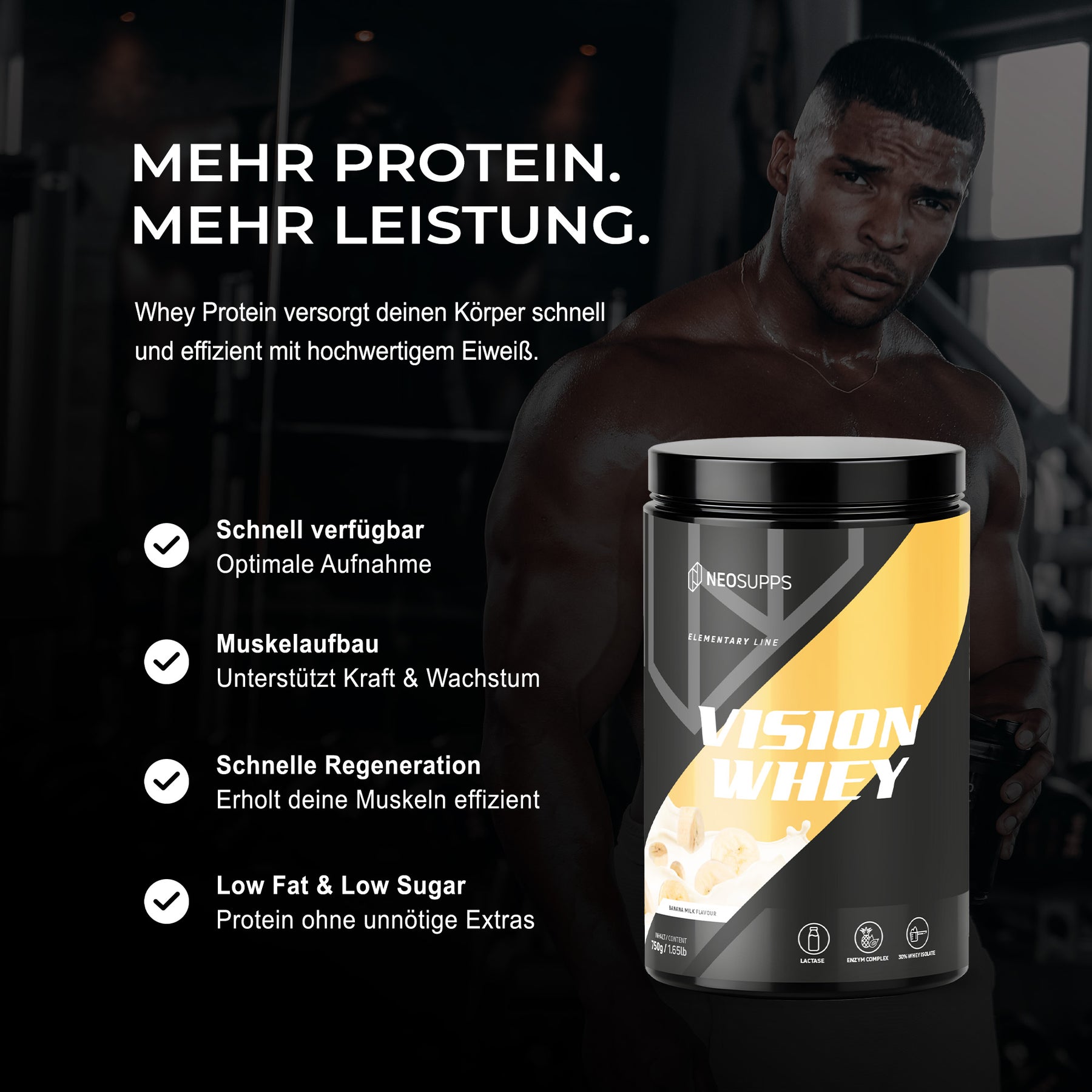 Vision Whey - Banana Milk, 750g