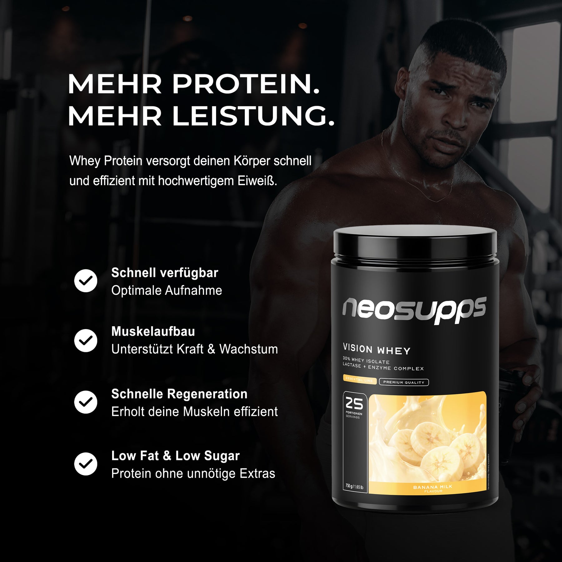 Vision Whey - Banana Milk, 750g