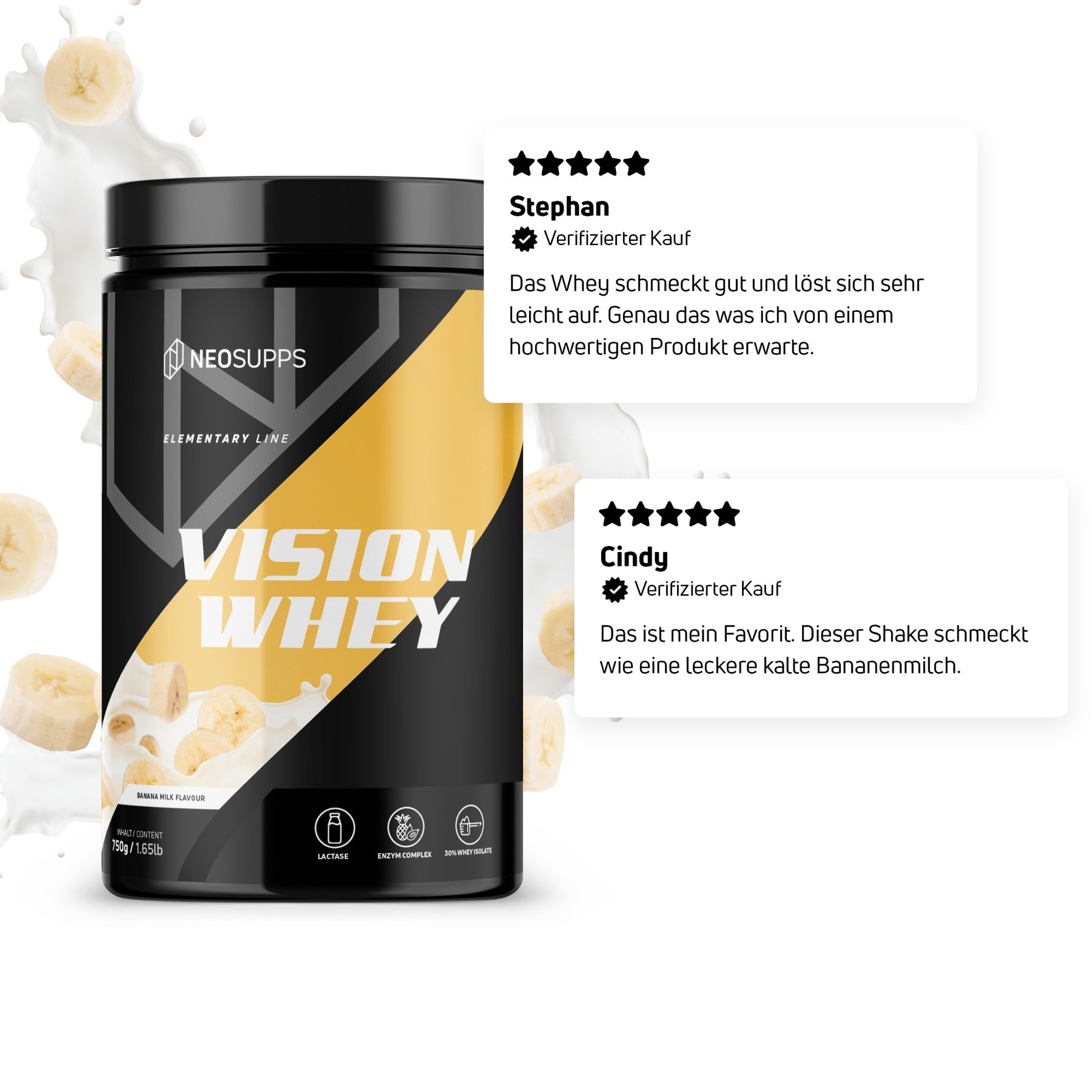 Vision Whey - Banana Milk, 750g