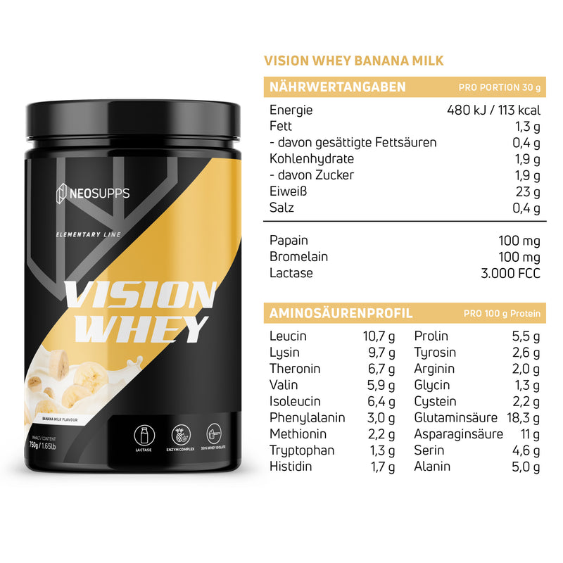 Vision Whey - Banana Milk, 750g