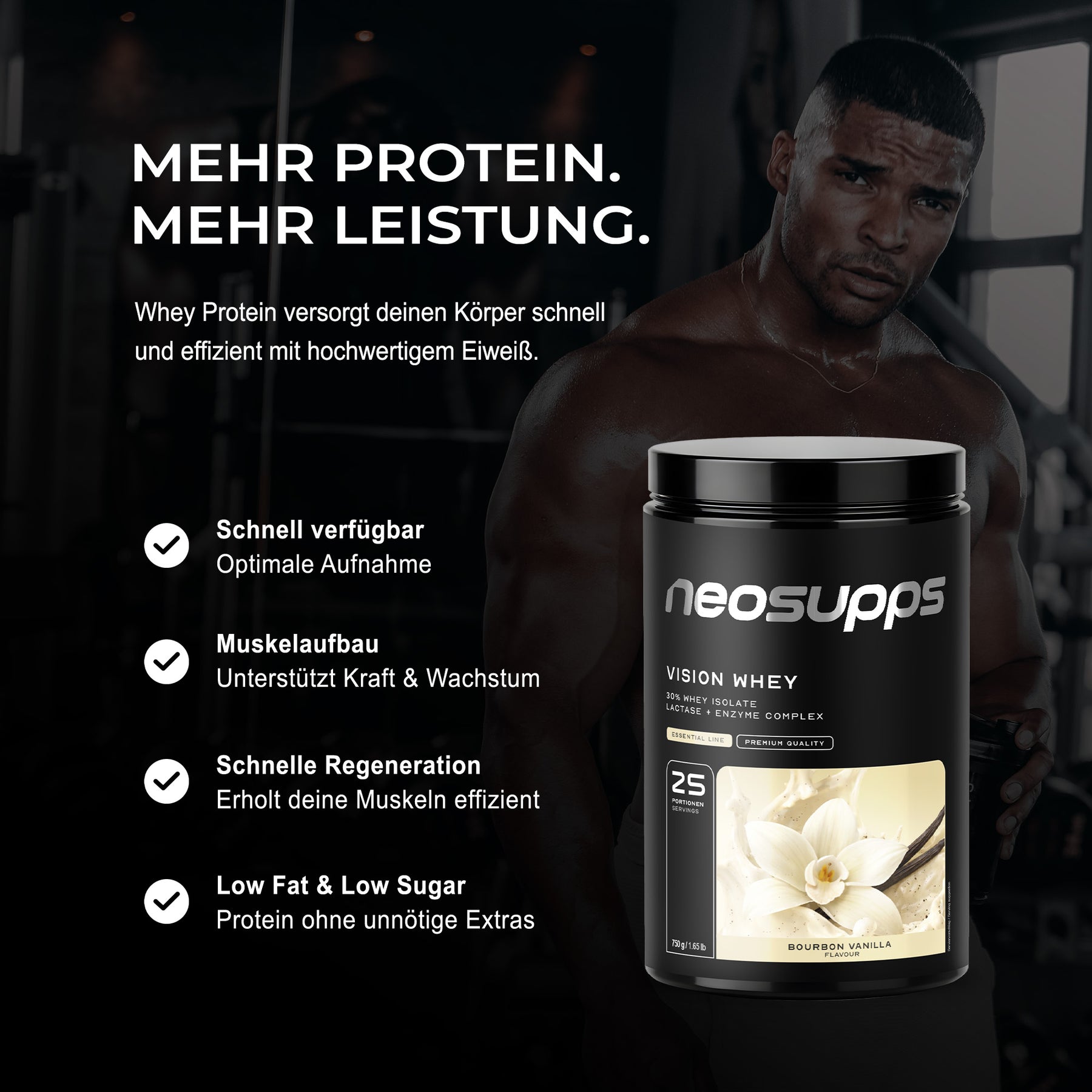 Vision Whey - Bourbon Vanilla, 750g
