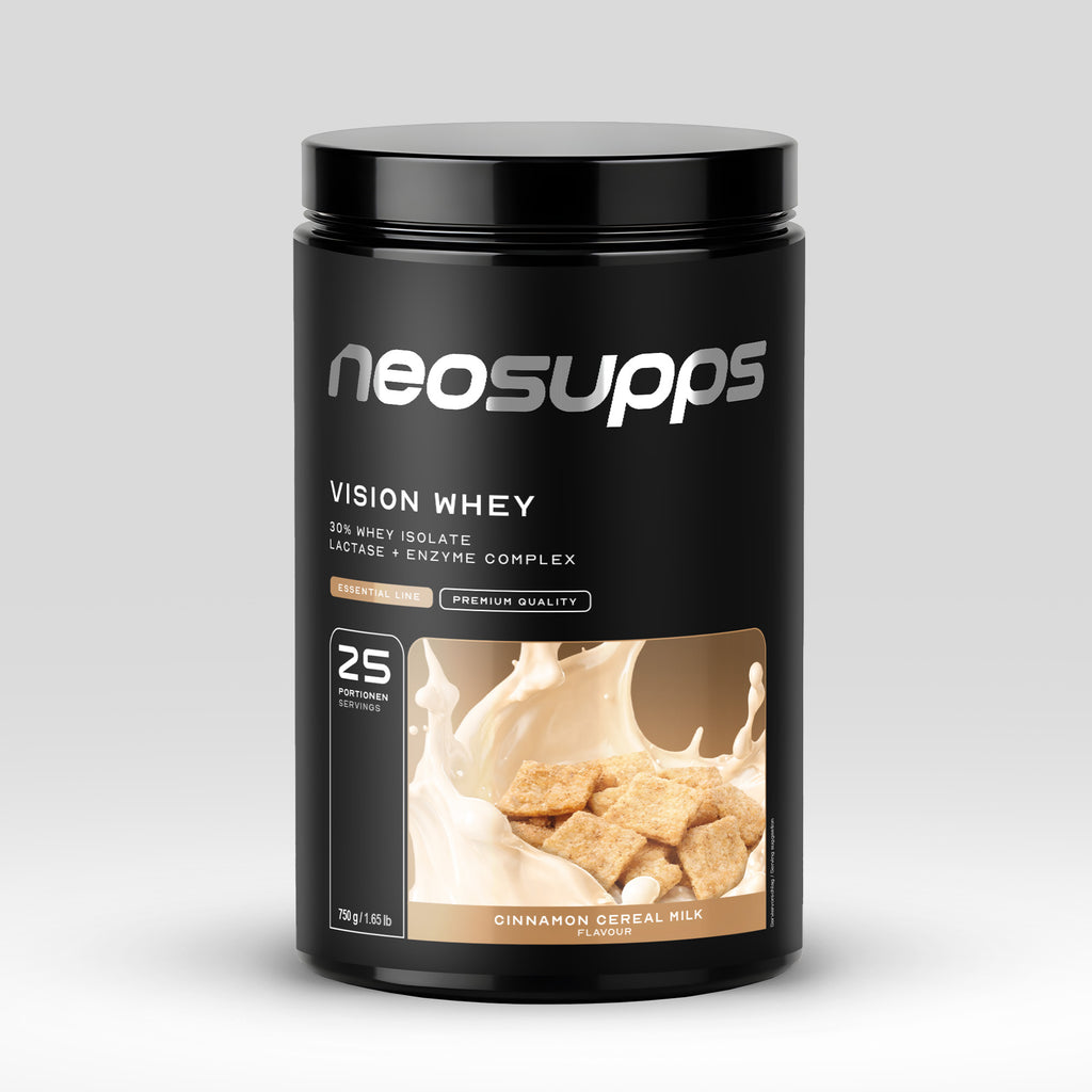 Neosupps Whey Protein Pulver Cinnamon Cereal Milk 750g, Proteinpulver Pulver, 750 g, Protein zum Muskelaufbau mit geprüfter Qualität, Made in Germany