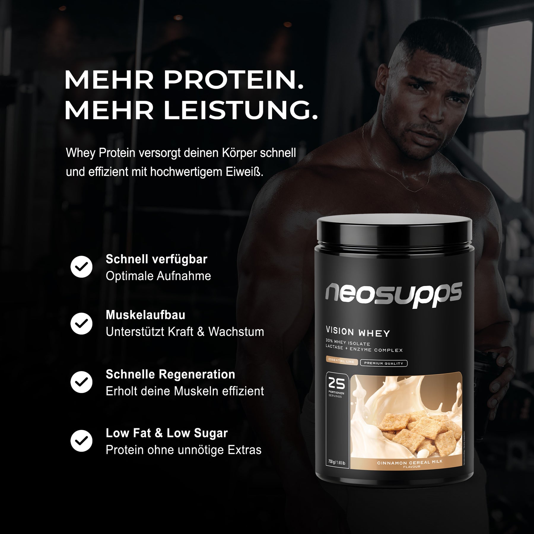 Vision Whey - Cinnamon Cereal Milk, 750g