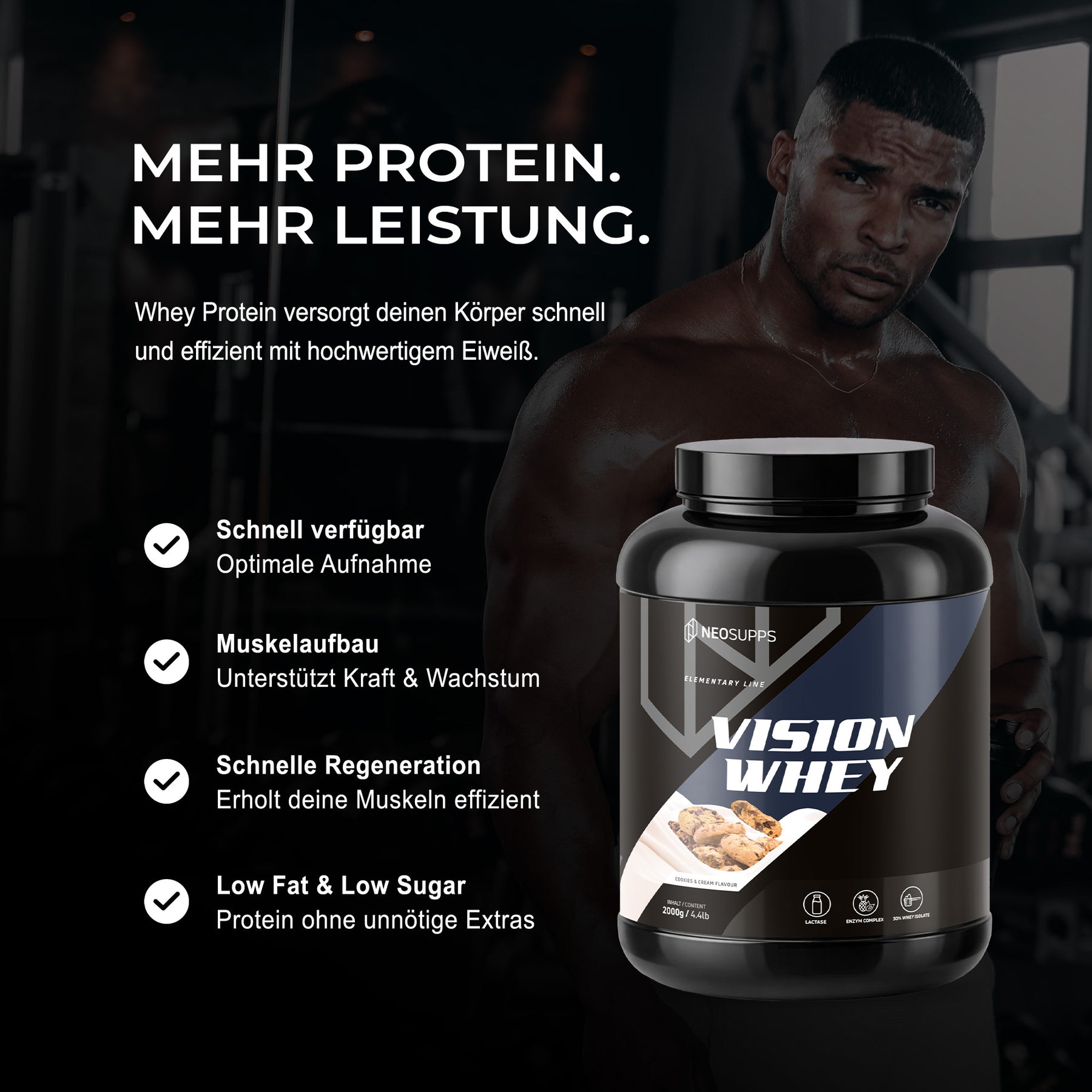 Vision Whey - Cookie Dough, 2000g