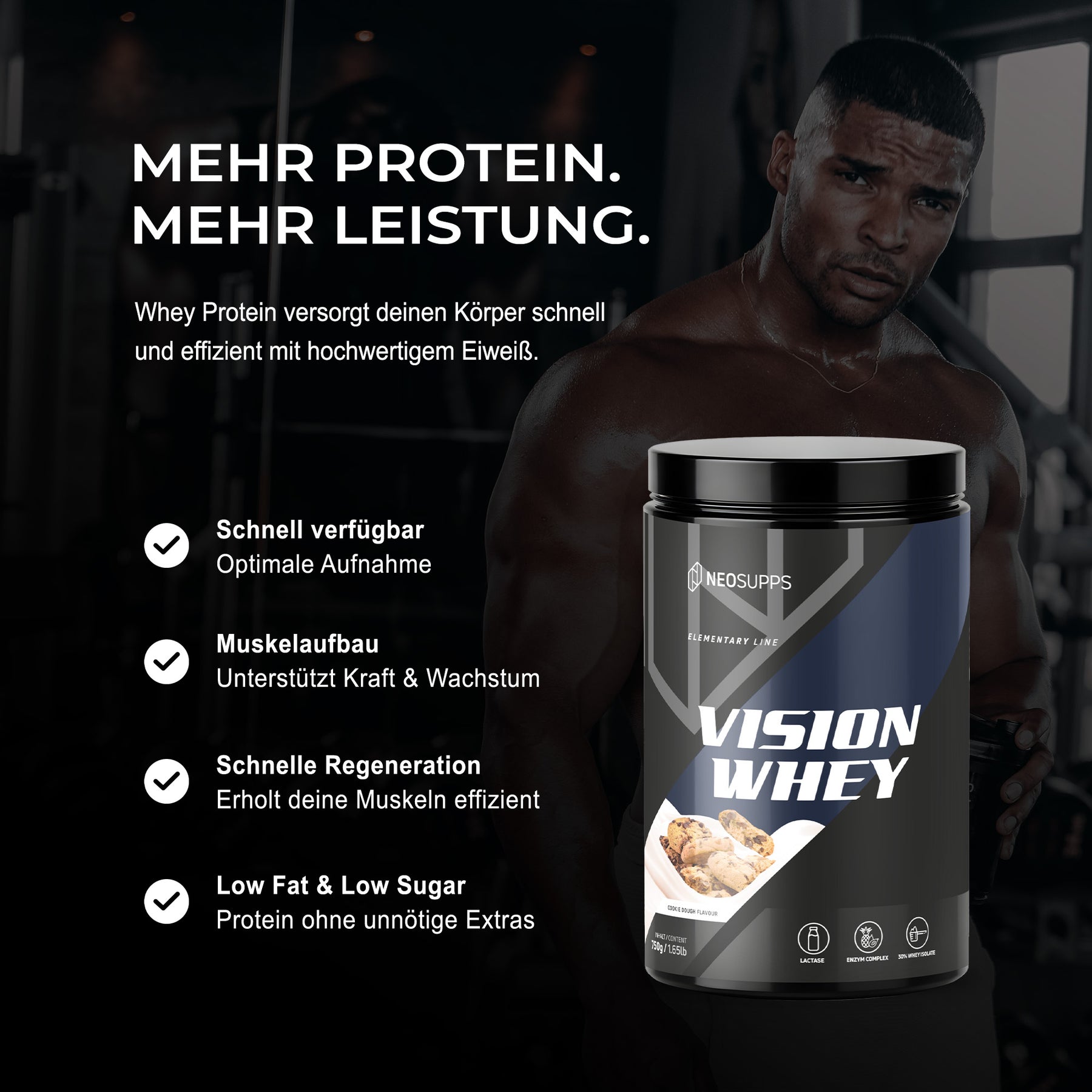 Vision Whey - Cookie Dough, 750g