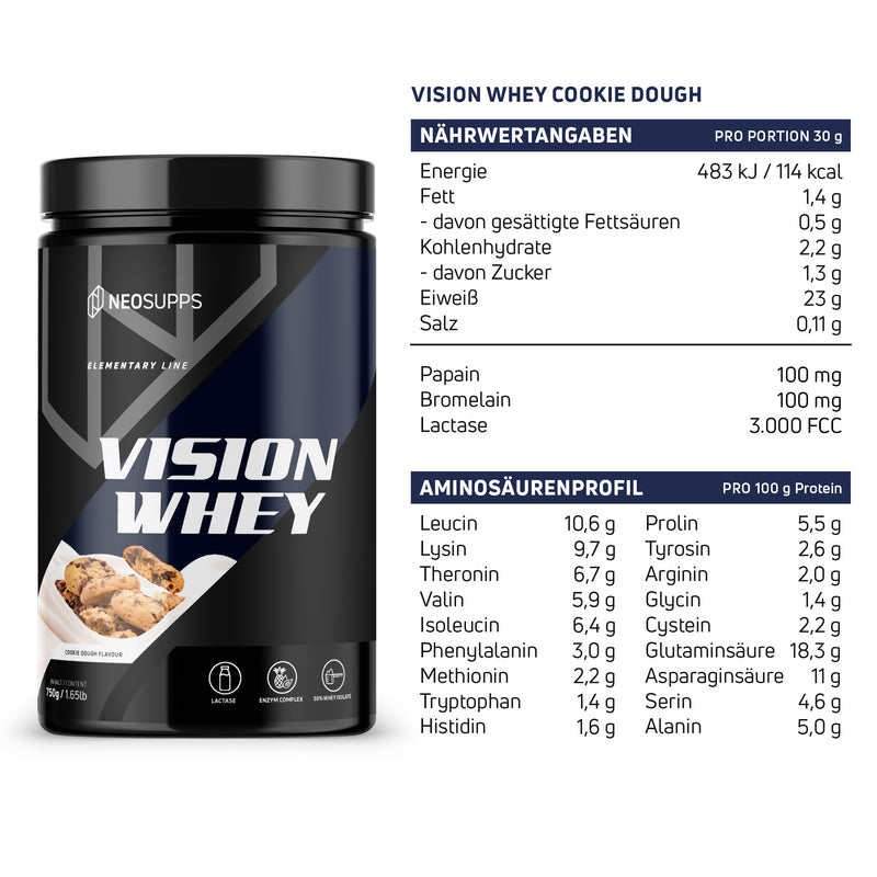 Vision Whey - Cookie Dough, 750g