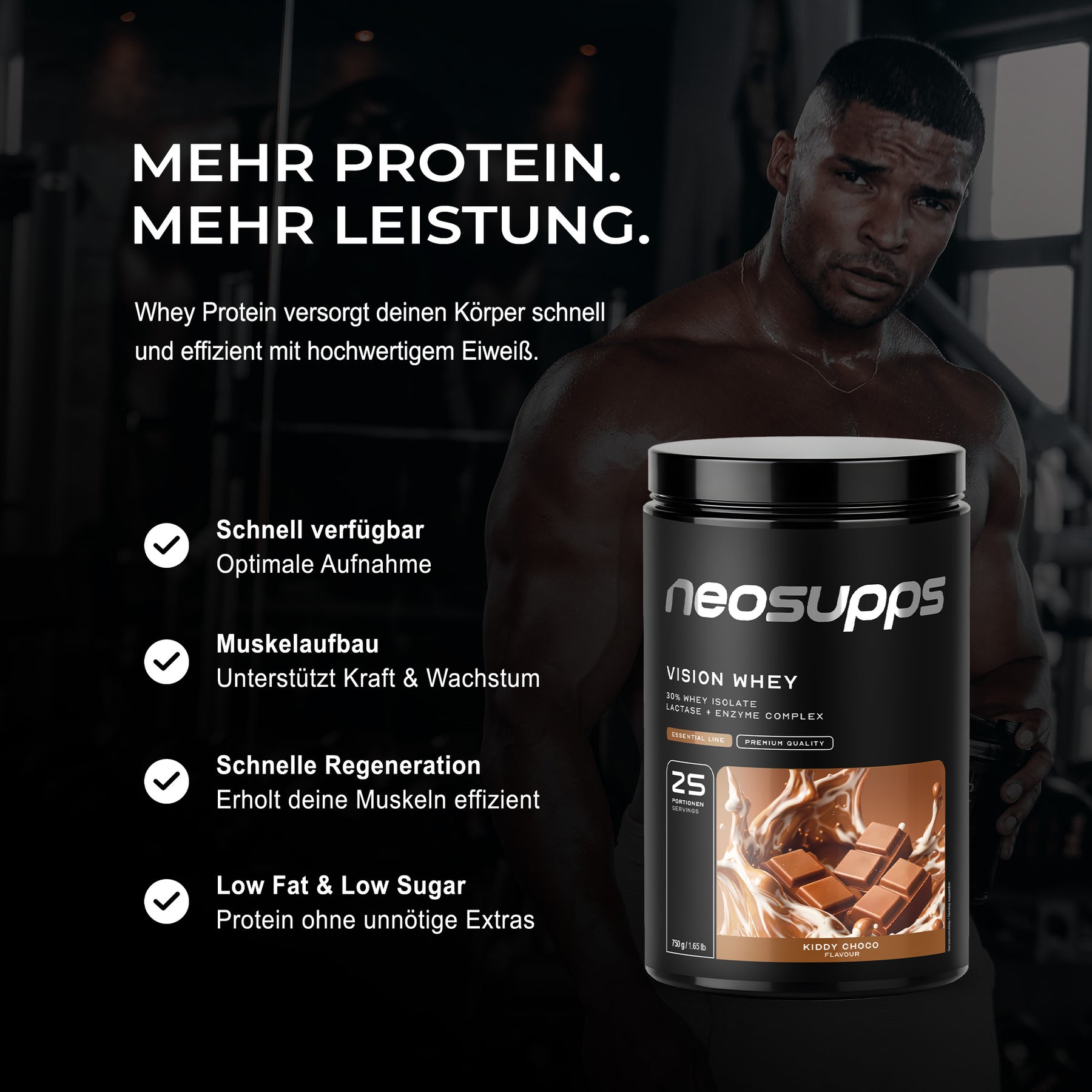 Vision Whey - Kiddy Choco, 750g