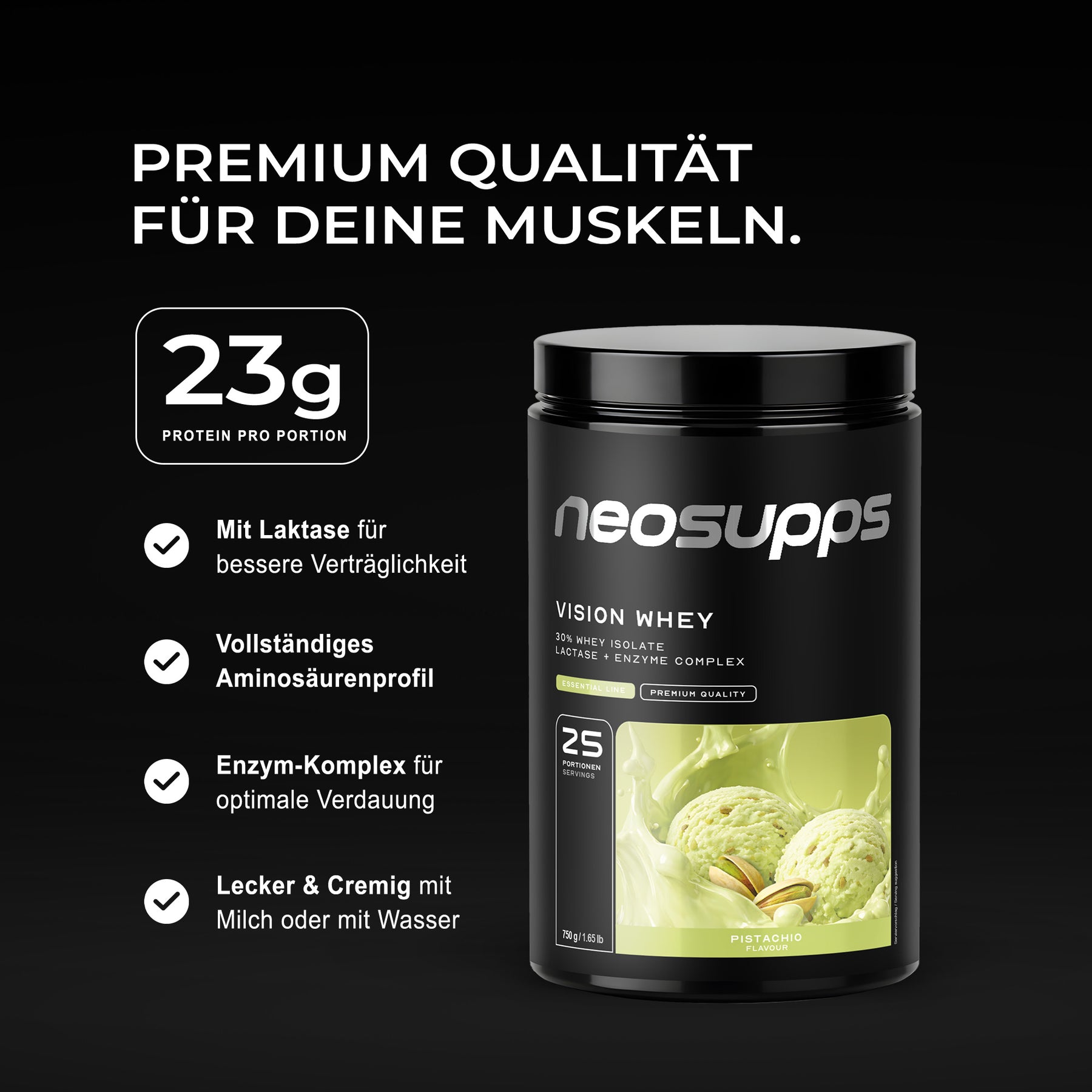 Vision Whey - Pistachio, 750g
