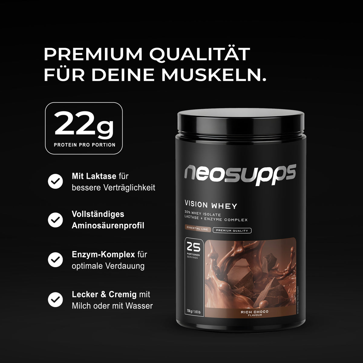 Vision Whey - Rich Choco, 750g