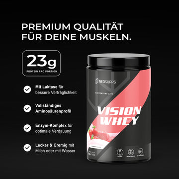 Vision Whey - Strawberry, 750g