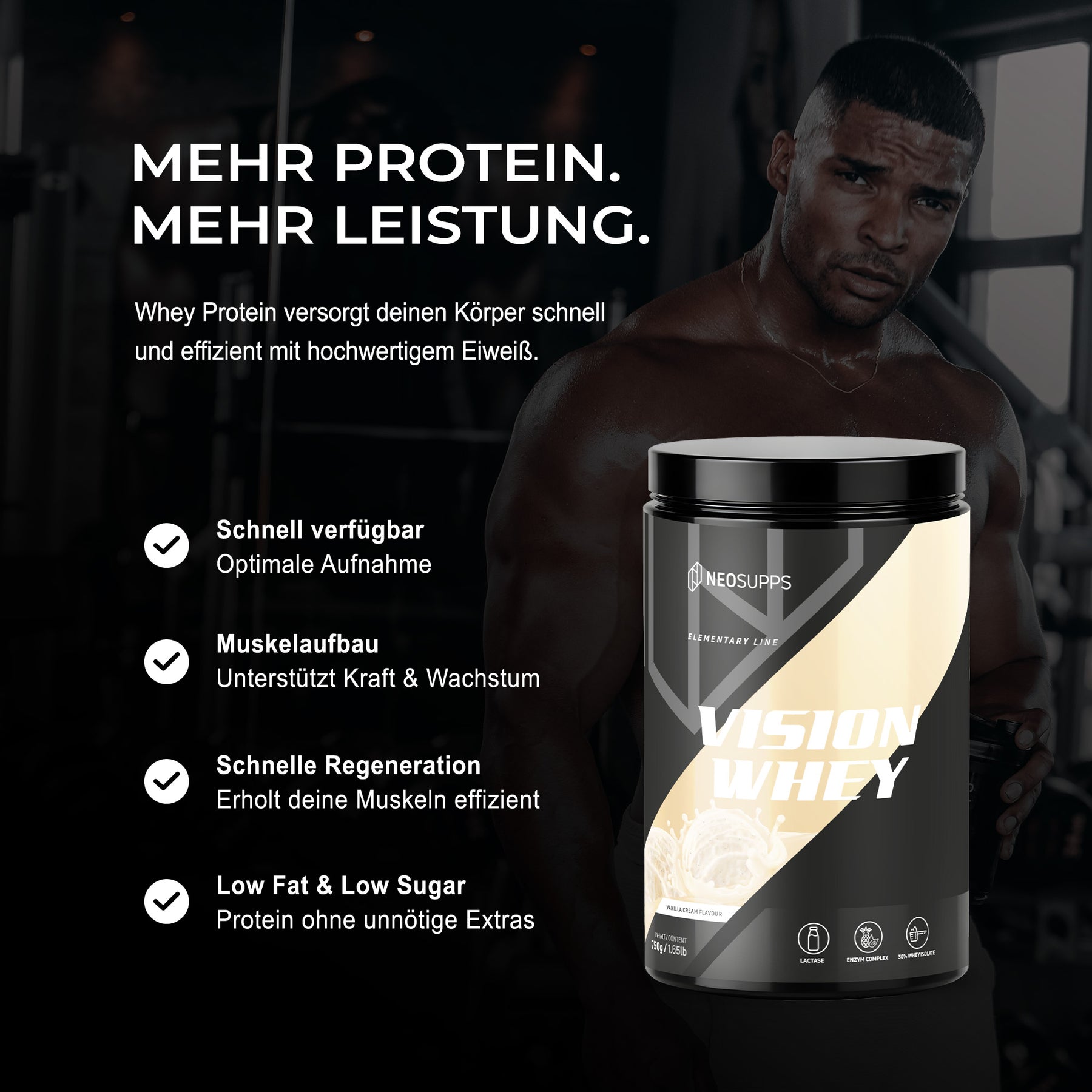 Vision Whey - Vanilla Cream, 750g