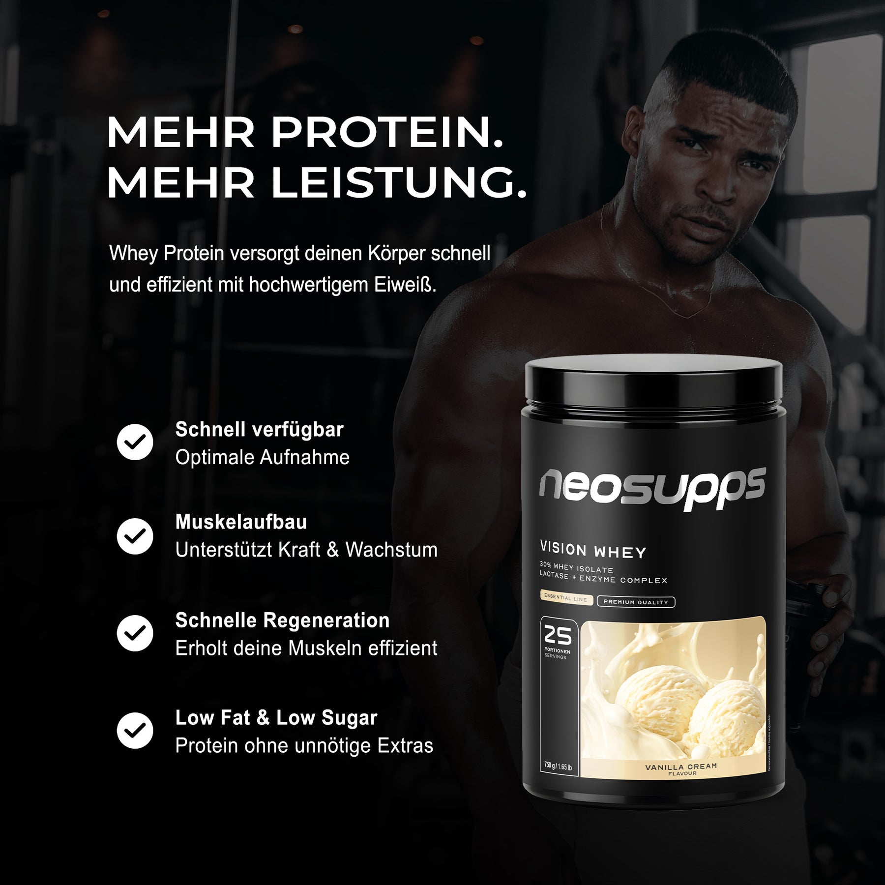 Vision Whey - Vanilla Cream, 750g