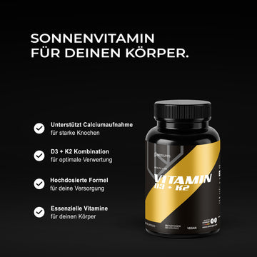 Vitamin D3 + K2 - 90 Kapseln