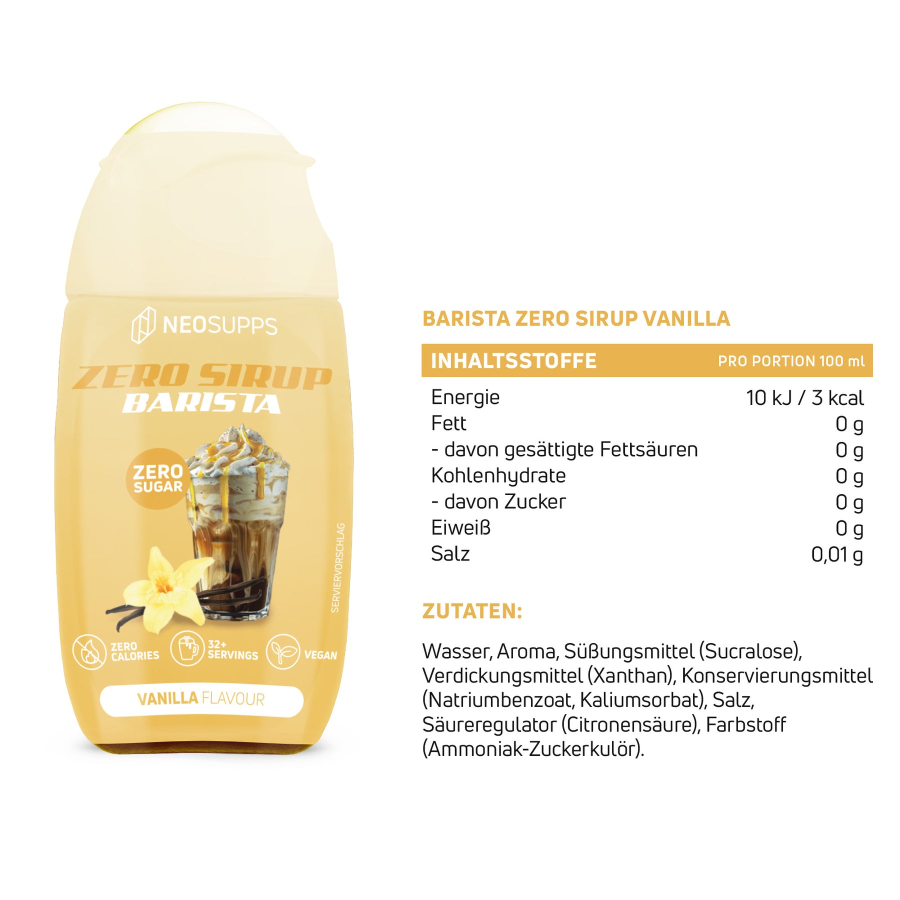 Zero Sirup Barista - Vanilla